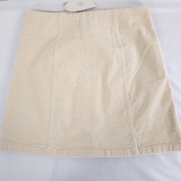 Jackson Rowe Crystal Skirt- Coconut Cord A-Line Mini Skirt - Picture 4 of 10